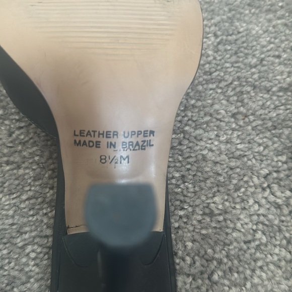 Genuine leather black with burgundy butterfly detail mules - Picture 7 of 8